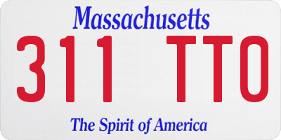 MA license plate 311TT0