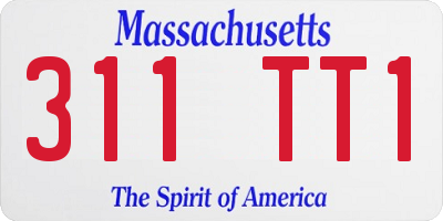 MA license plate 311TT1