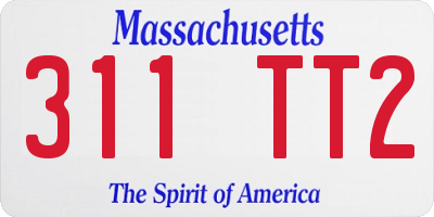 MA license plate 311TT2