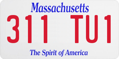 MA license plate 311TU1