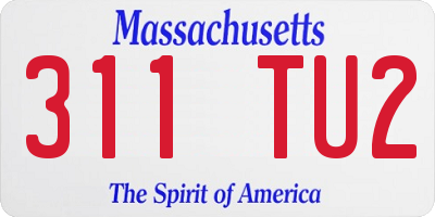 MA license plate 311TU2