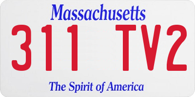 MA license plate 311TV2