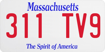 MA license plate 311TV9