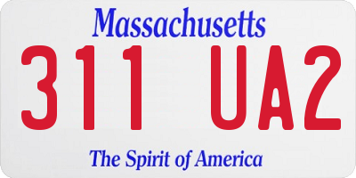MA license plate 311UA2