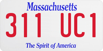 MA license plate 311UC1