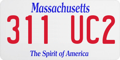 MA license plate 311UC2
