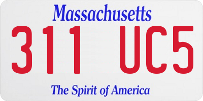 MA license plate 311UC5