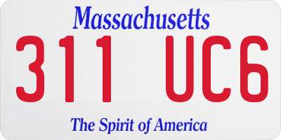 MA license plate 311UC6