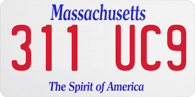 MA license plate 311UC9
