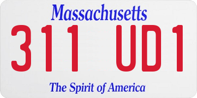MA license plate 311UD1