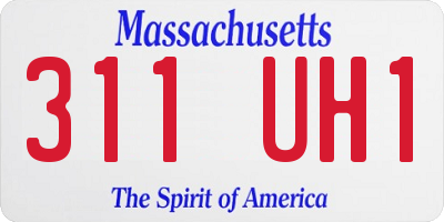 MA license plate 311UH1