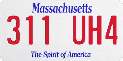 MA license plate 311UH4