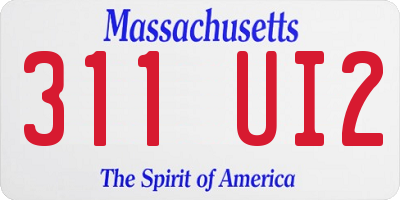 MA license plate 311UI2