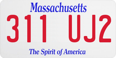 MA license plate 311UJ2