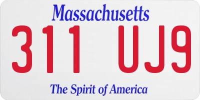 MA license plate 311UJ9