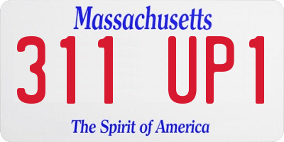 MA license plate 311UP1