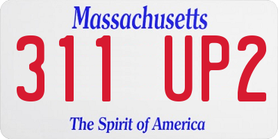 MA license plate 311UP2