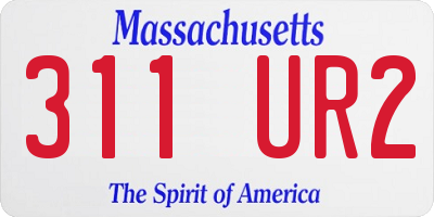 MA license plate 311UR2