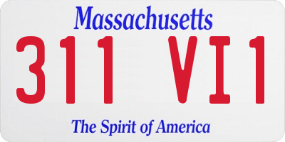 MA license plate 311VI1