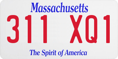 MA license plate 311XQ1