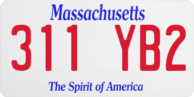 MA license plate 311YB2