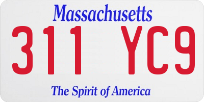 MA license plate 311YC9