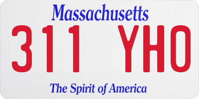 MA license plate 311YH0