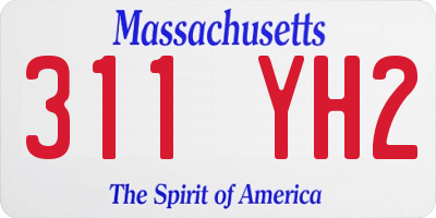 MA license plate 311YH2