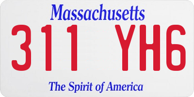 MA license plate 311YH6