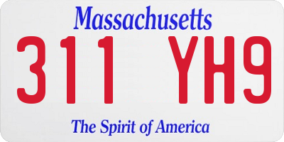 MA license plate 311YH9