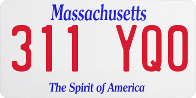 MA license plate 311YQ0