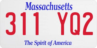 MA license plate 311YQ2