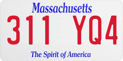 MA license plate 311YQ4