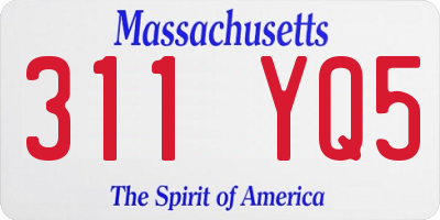 MA license plate 311YQ5