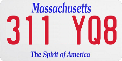 MA license plate 311YQ8