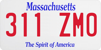 MA license plate 311ZM0
