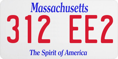 MA license plate 312EE2