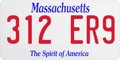 MA license plate 312ER9