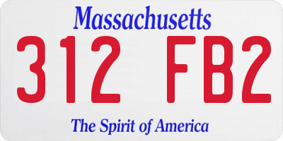 MA license plate 312FB2