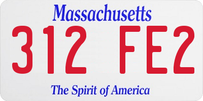 MA license plate 312FE2