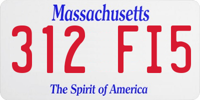 MA license plate 312FI5