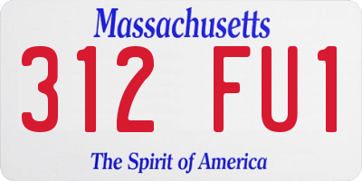 MA license plate 312FU1