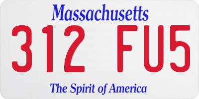 MA license plate 312FU5