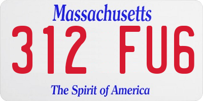 MA license plate 312FU6