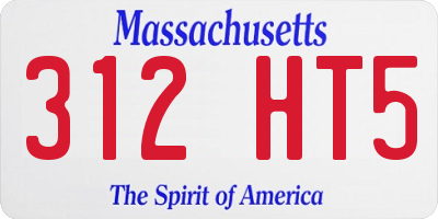 MA license plate 312HT5