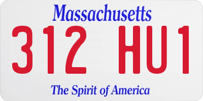 MA license plate 312HU1