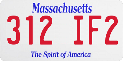 MA license plate 312IF2