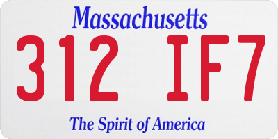 MA license plate 312IF7