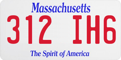 MA license plate 312IH6