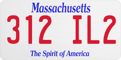 MA license plate 312IL2